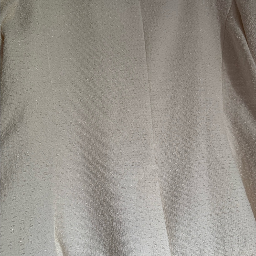Women's Cream Double-Breasted Bouclé Blazer with Gold Buttons - Picture 8 of 8